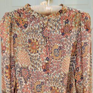 Sezane - Irina Blouse - Pastel Forest